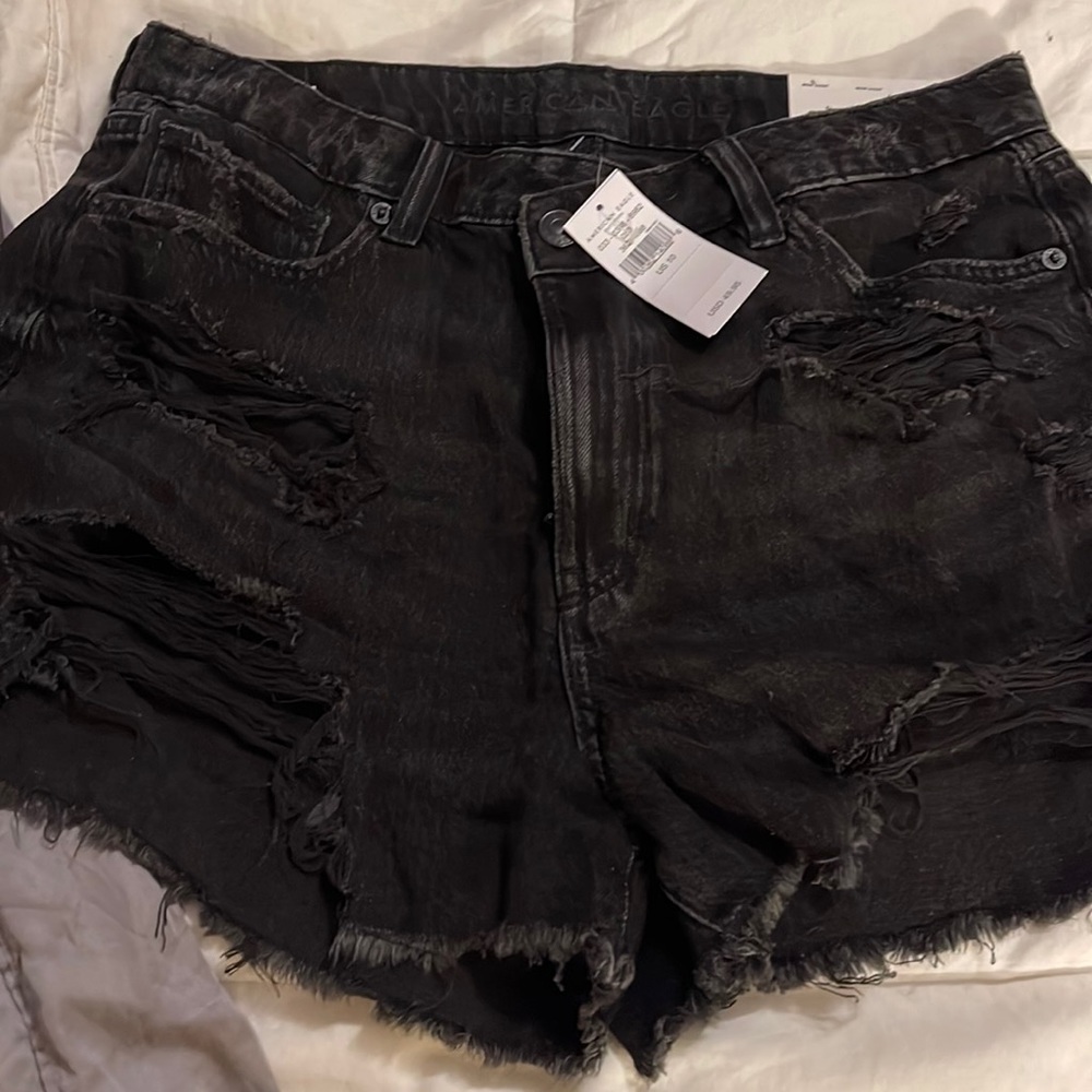 American eagle denim distressed shorts